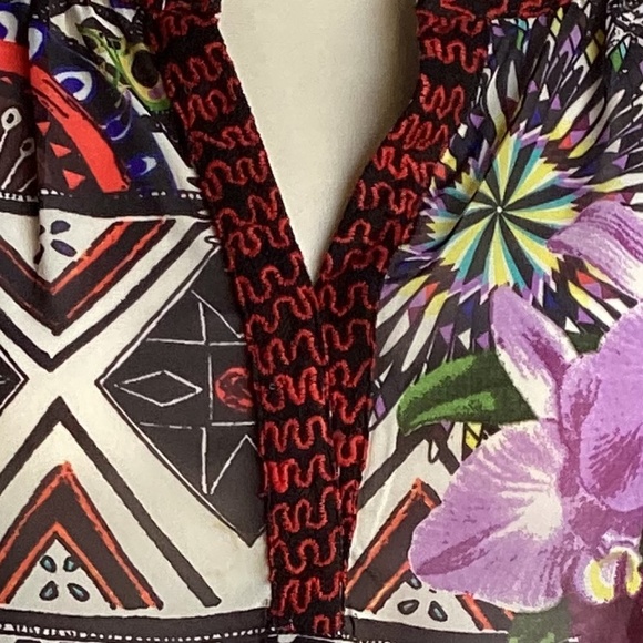 Desigual Multi Color Pattern Long Sleeve Top - Picture 2 of 3